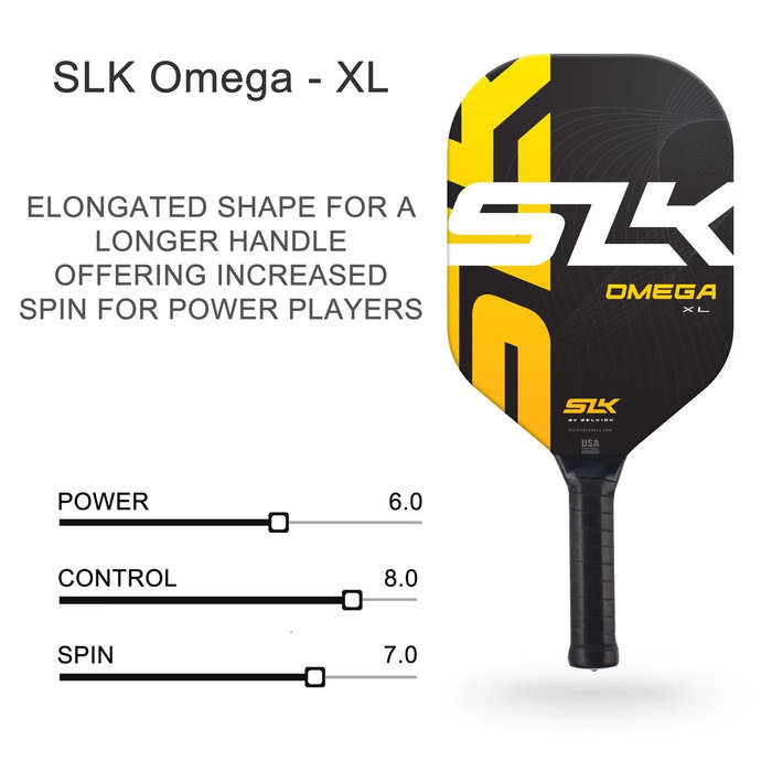 SLK Omega - XL Pickleball Paddle by Selkirk - Yellow
