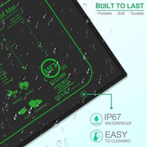 Seedling Heat Mat with Digital Thermostat (52.7cm x 25.4cm)