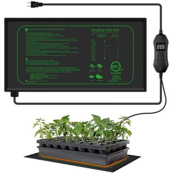 Seedling Heat Mat with Digital Thermostat (52.7cm x 25.4cm)