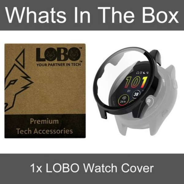 LOBO Protector with Built-In Tempered Glass for Garmin Forerunner 265S