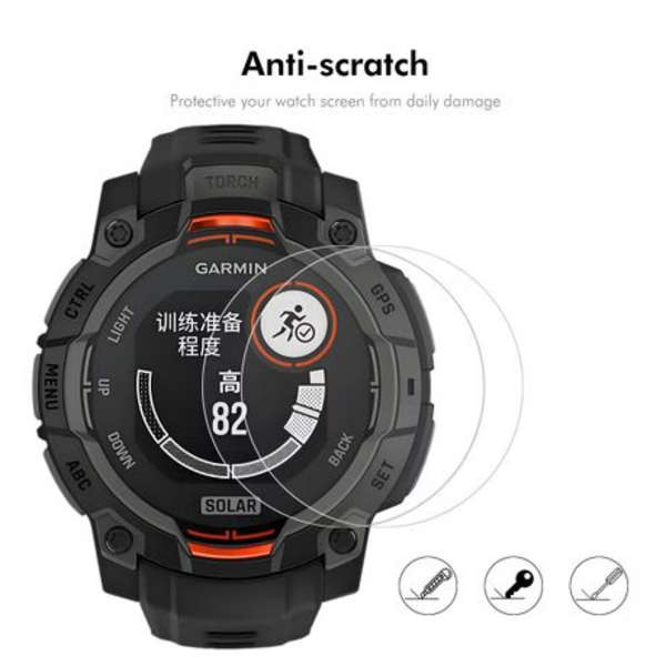 2 PCS WILK Tempered Glass Screen Protectors for Garmin Instinct E 40mm