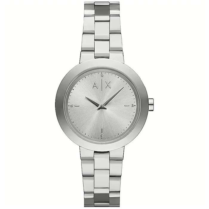 Armani Exchange Silver Tone Women's Watch  (AX5170) - Jackie Collection - 36 mm - Stainless Steel