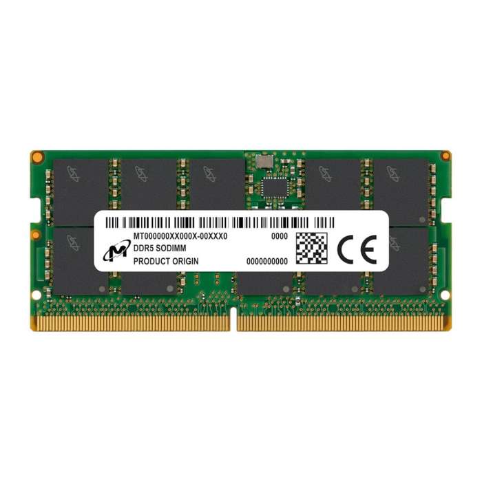 Micron MTC10C1084S1TC48BR 16GB 4800MHz DDR5 ECC CL40 SODIMM Memory