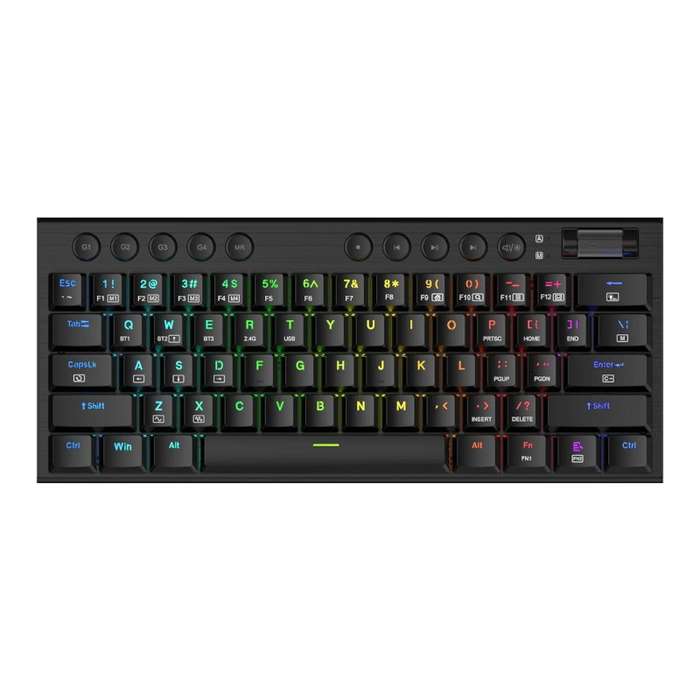 REDRAGON Horus Mini Pro 61Key Wireless Bluetooth Red Switch RGB Low Profile Gaming Mechanical Key...