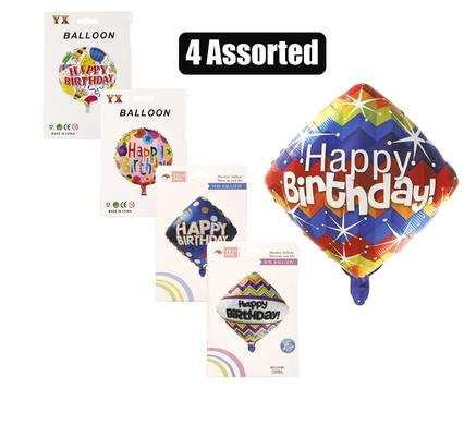 Balloons helium foil 1pc b/day astd f-01