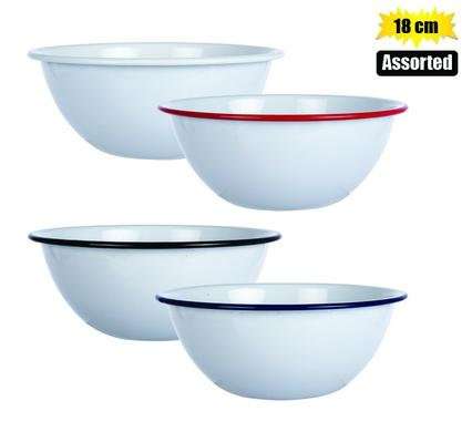 Mixing bowl enamel 18cm