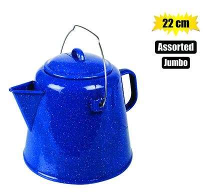 Coffee pot enamel 22cm w/lid jumbo