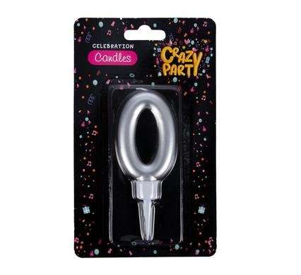 Candle birthday large foil number-0