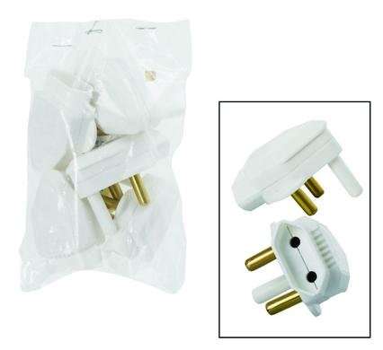 Plug-adaptor 2pin euro bottom-entry bulk