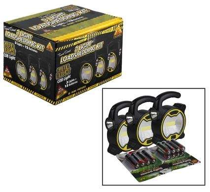 Torch/working light pk 3 + batteries