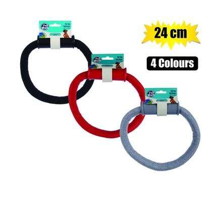 Pet dog toy tug-rope round with handle
