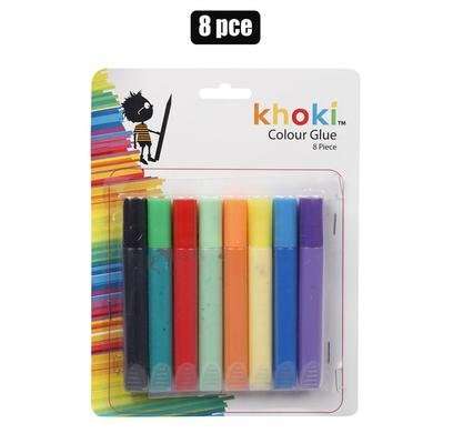 Art+craft glue colour 8pc asst