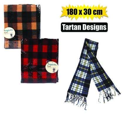 Scarf adult 180x30cm asstd designs