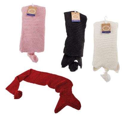Scarf adult 60x15cm mermaid-tail