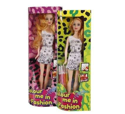 Fashion doll diy colour asstd 28cm
