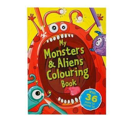 Book colouring monsters & aliens