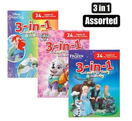 Book colouring disney 3-in-1 asstd