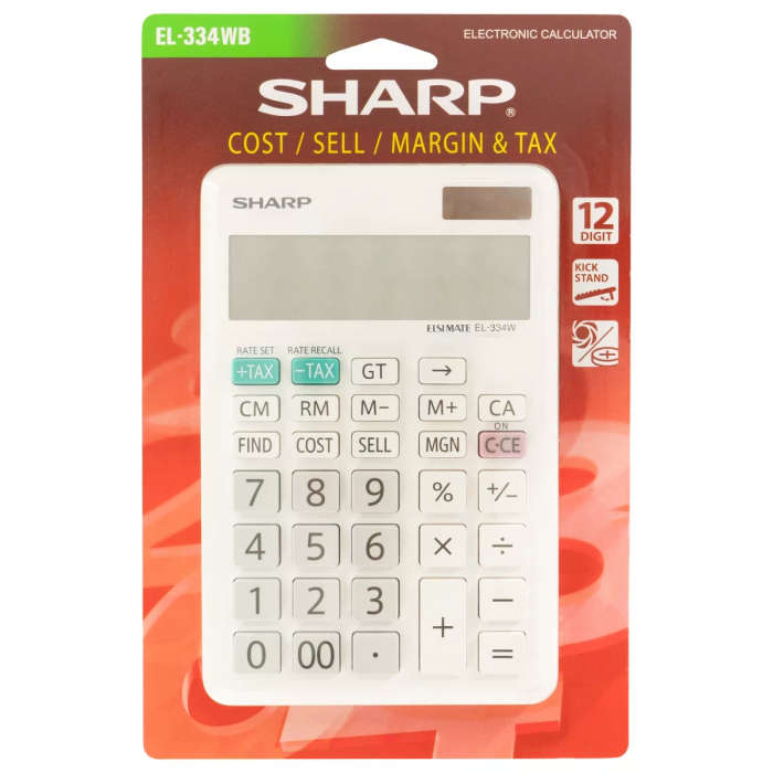 Sharp Elsimate EL334WB - 12 Digit desk Calculator
