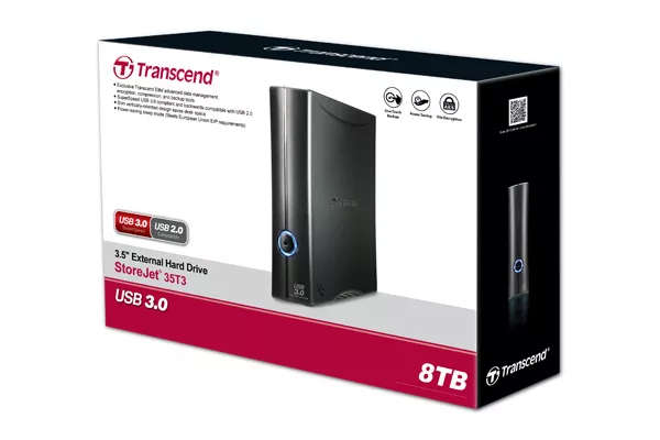 Transcend StoreJet 35T3 8TB External Hard Drive