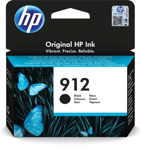 HP 912 Black Standard Yield Printer Ink Cartridge Original 3YL80AE Single-pack