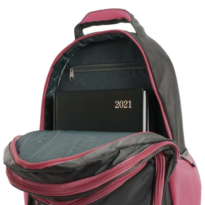 Volkano Orthopaedic Trolley Notebook Backpack Grey Pink