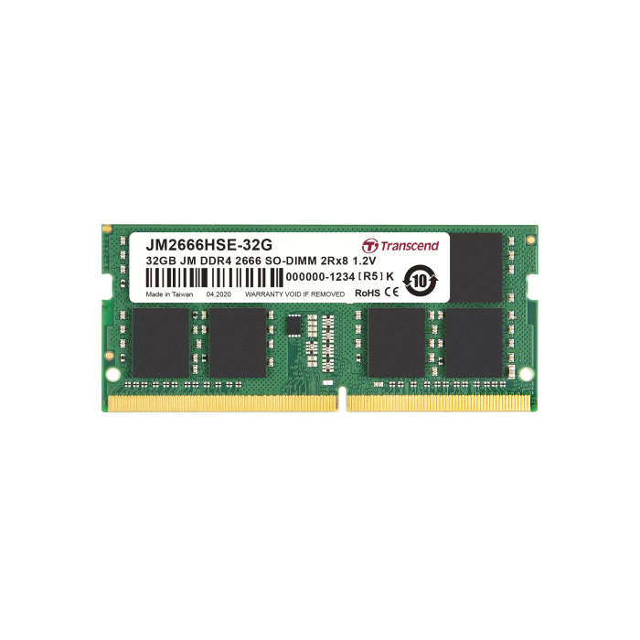 Transcend JetRam JM2666HSE-32G Memory Module SO-DIMM 32GB DDR4 2666MHz