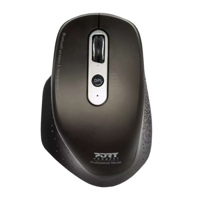 Port Connect Bluetooth Wireless and Rechargeable Executive Mouse - Black