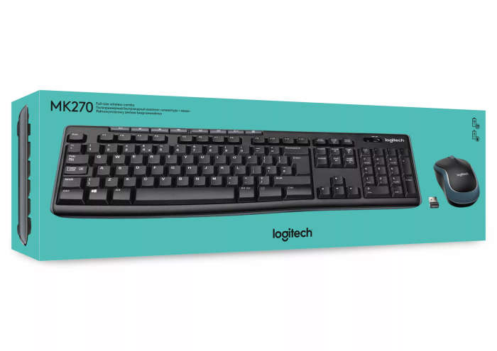 Logitech MK270 Wireless Desktop Keyboard and Mouse Combo