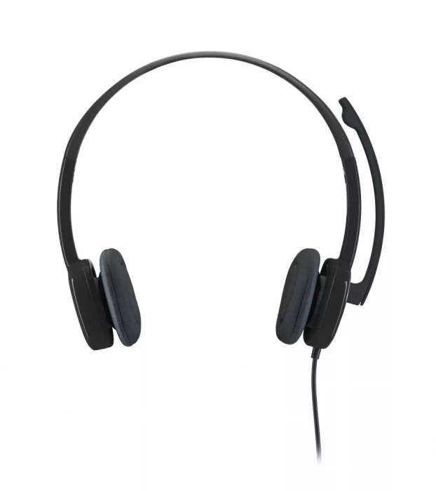 Logitech H151 Stereo Headset With Noise-Cancelling Mic Black