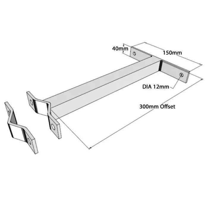 T-Stand off Bracket 300mm