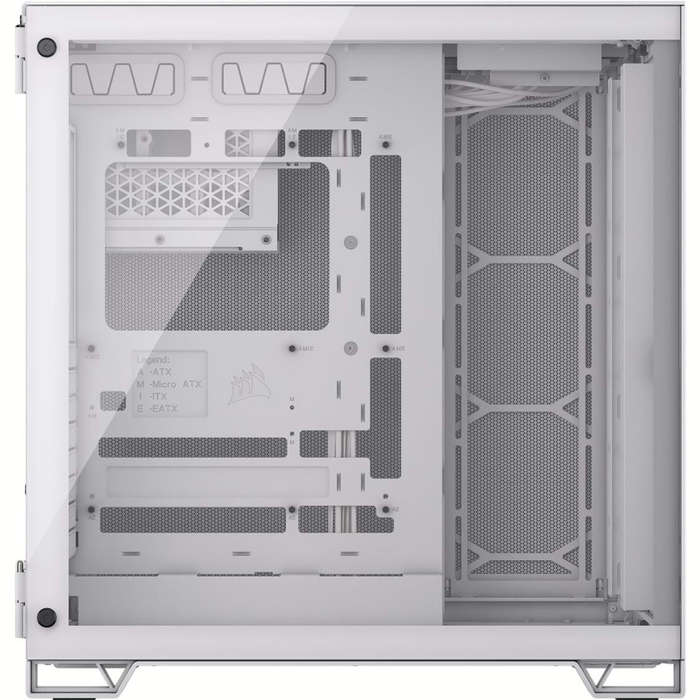 Corsair 6500D Airflow Tempered Glass ATX Dual Chamber Mid Tower Gaming PC Case - White