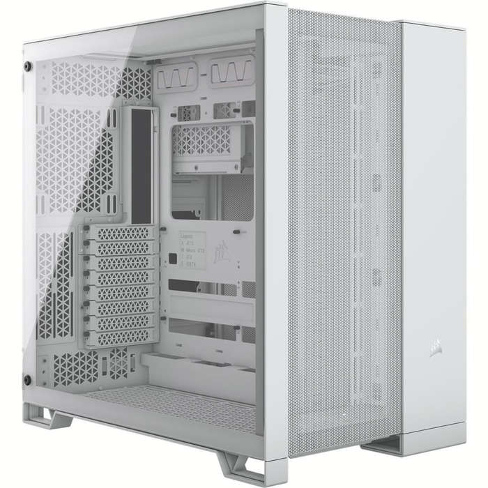 Corsair 6500D Airflow Tempered Glass ATX Dual Chamber Mid Tower Gaming PC Case - White