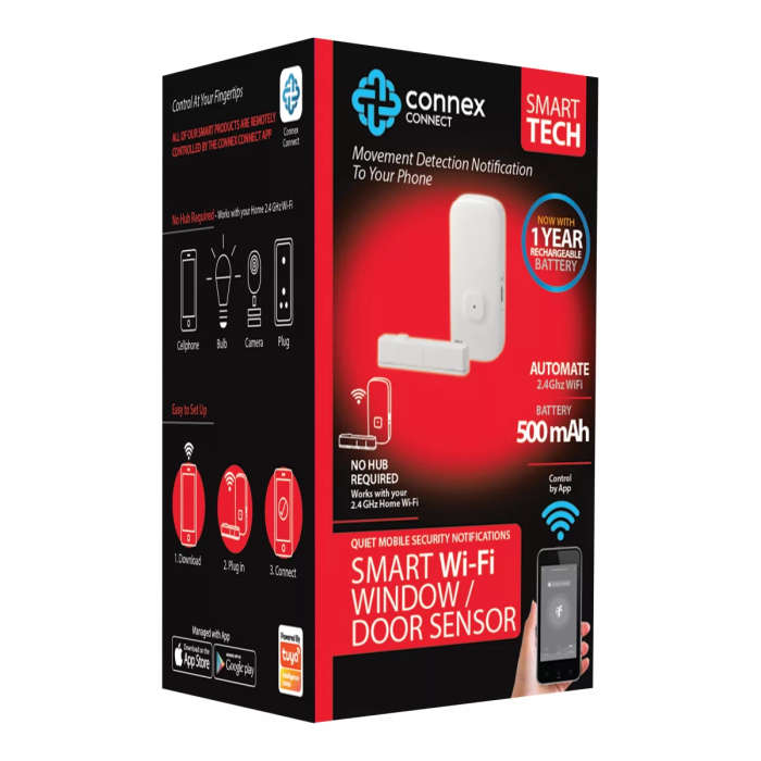 Connex Smart WiFi Door Window Sensor Rechargeable