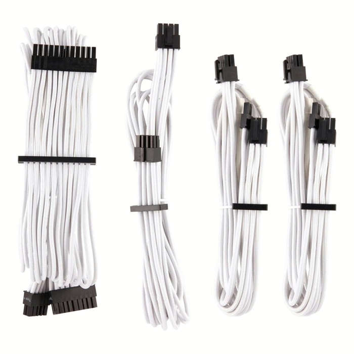 Corsair Premium Individually Sleeved Type-4 Gen4 PSU Cable Starter Kit White
