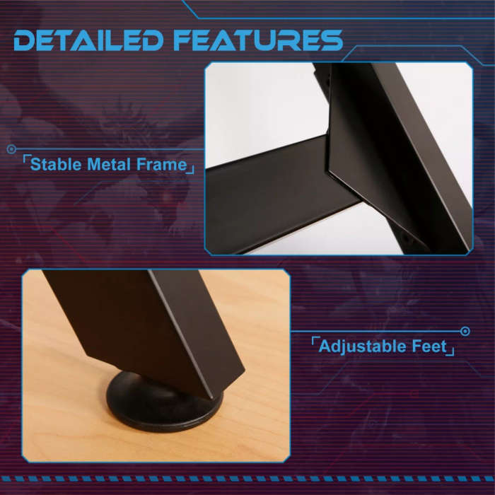 Volkano VX Gaming Donahue Gaming Desk with Headphone Hook Black