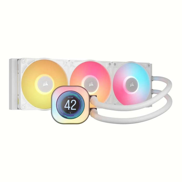 Corsair iCUE Link Titan 360 RX LCD 360mm Liquid CPU Cooler - White