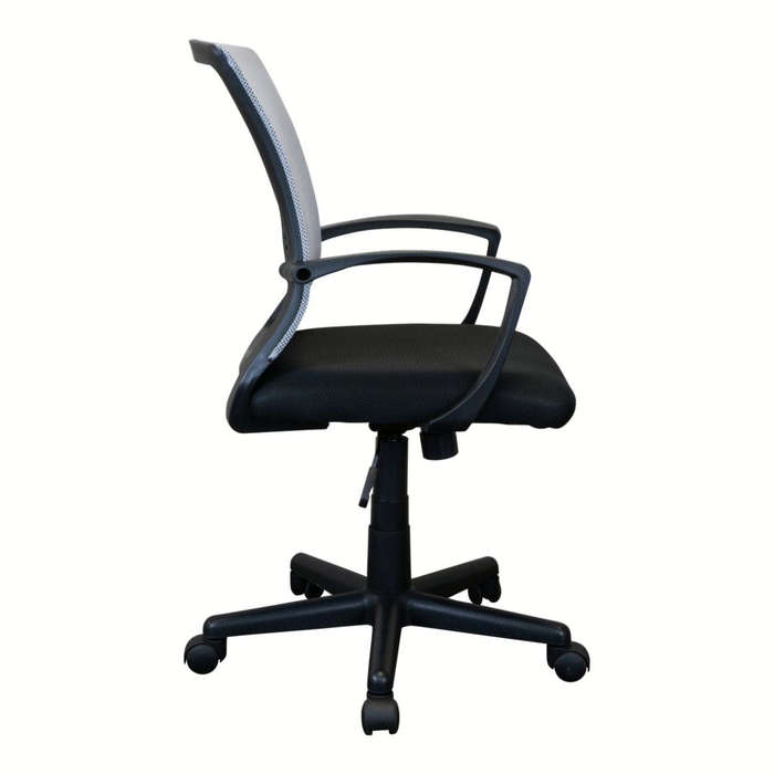 Everfurn Simone Mid Back Office Chair Mesh Fabric with Cut Foam White
