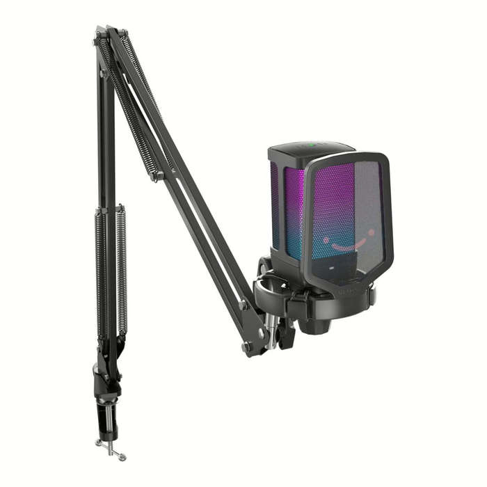 Fifine Q6T RGB Microphone with Pop Filter and Shock Mount Kit
