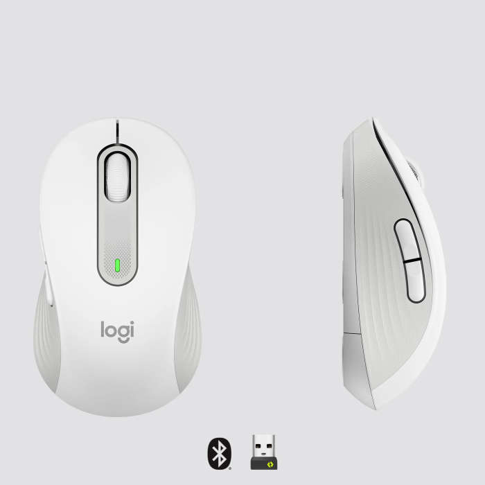 Logitech Signature M650 Wireless Mouse - OFF-WHITE - BT