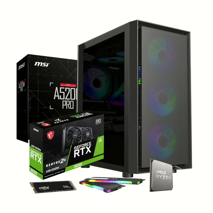 PCBuilder AMD Ryzen 5 5500 SCOUT Windows 11 Gaming PC