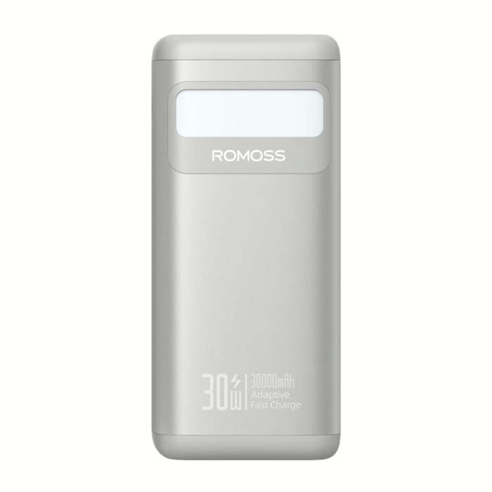 Romoss PMT30 30000mAh 30W Fast Charge Power Bank  Silver
