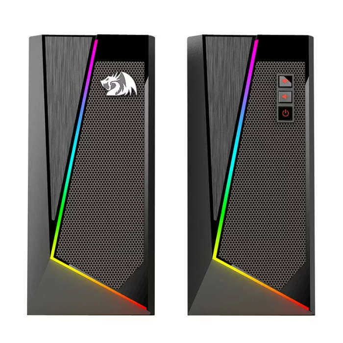 Redragon 2.0 Satellite Speaker ANVIL 2 x 3W RGB USB Aux Gaming Speaker Black