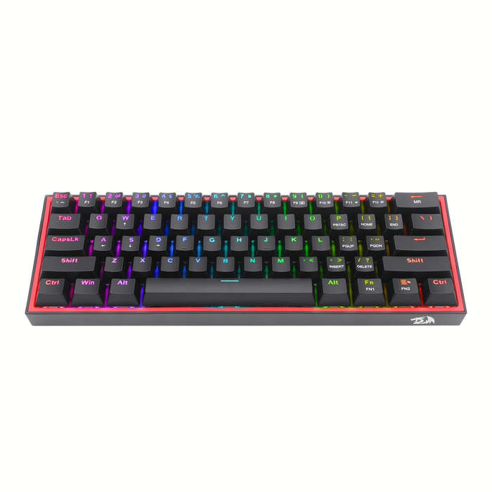 Redragon K616 FIZZ Pro 61-Key RGB Mechanical Gaming Keyboard  Black (60%, RGB, Wireless/Wired,...