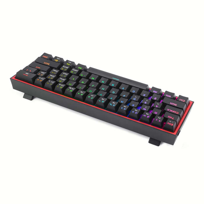 Redragon K616 FIZZ Pro 61-Key RGB Mechanical Gaming Keyboard  Black (60%, RGB, Wireless/Wired,...