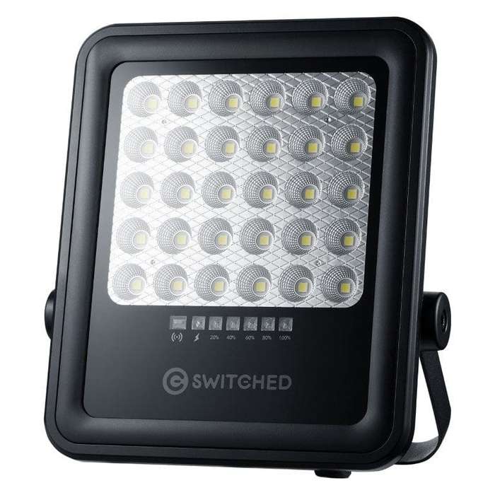 Switched Urban Pro Series 100W Floodlight with Solar Panel and Remote