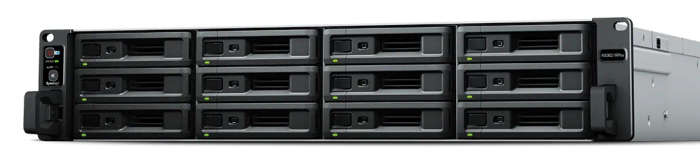 RackStation 12-bay (up to 36-bay); 6-Core 2.2 GHz; 8GB DDR4 ECC UDIMM RAM (up to 64GB); 4x GbE LA...