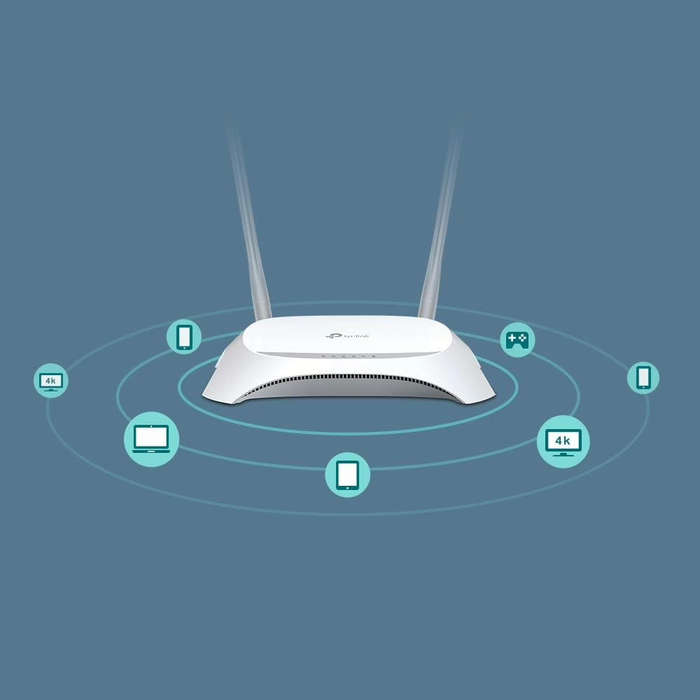 TP-Link TL-MR3420 Wi-Fi 4 Wireless Router Fast Ethernet Black and White