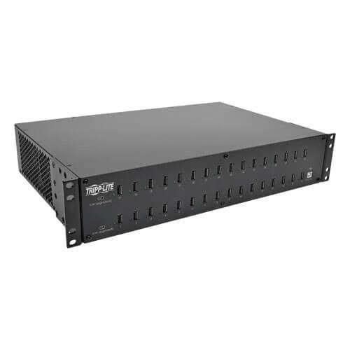 Eaton 32-port USB Charging Station with Syncing USB Charger Output 2U Rack-Mount