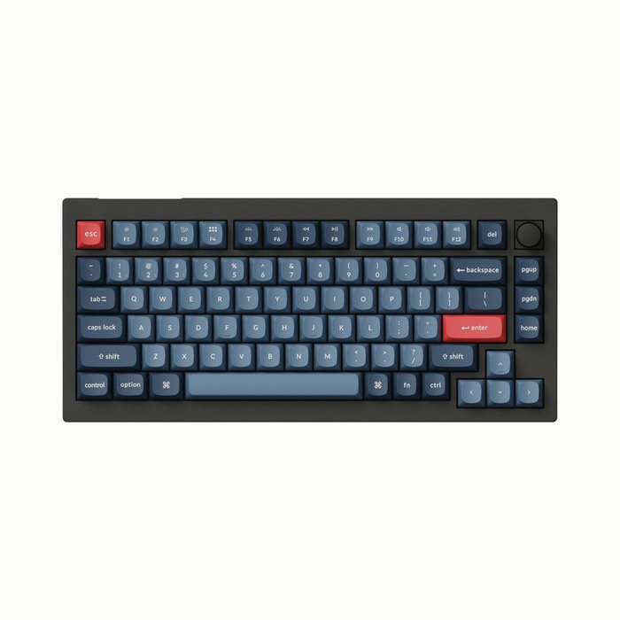 Keychron V1 Max QMK/VIA Wireless Custom Mechanical Keyboard | BROWN Switches  Black