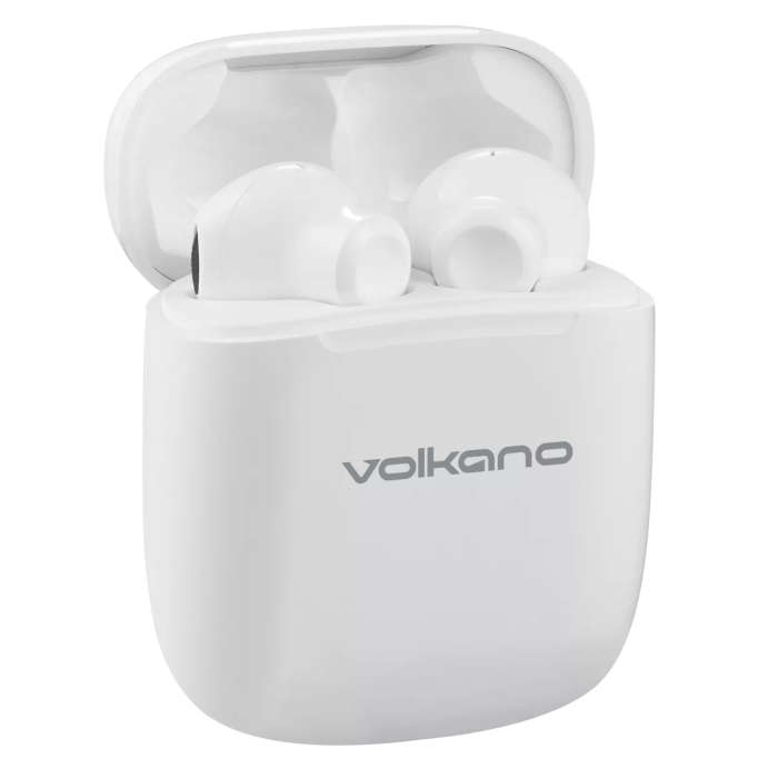 Volkano Buds X 2.0 Series True Wireless Earphones + Charging Case - White